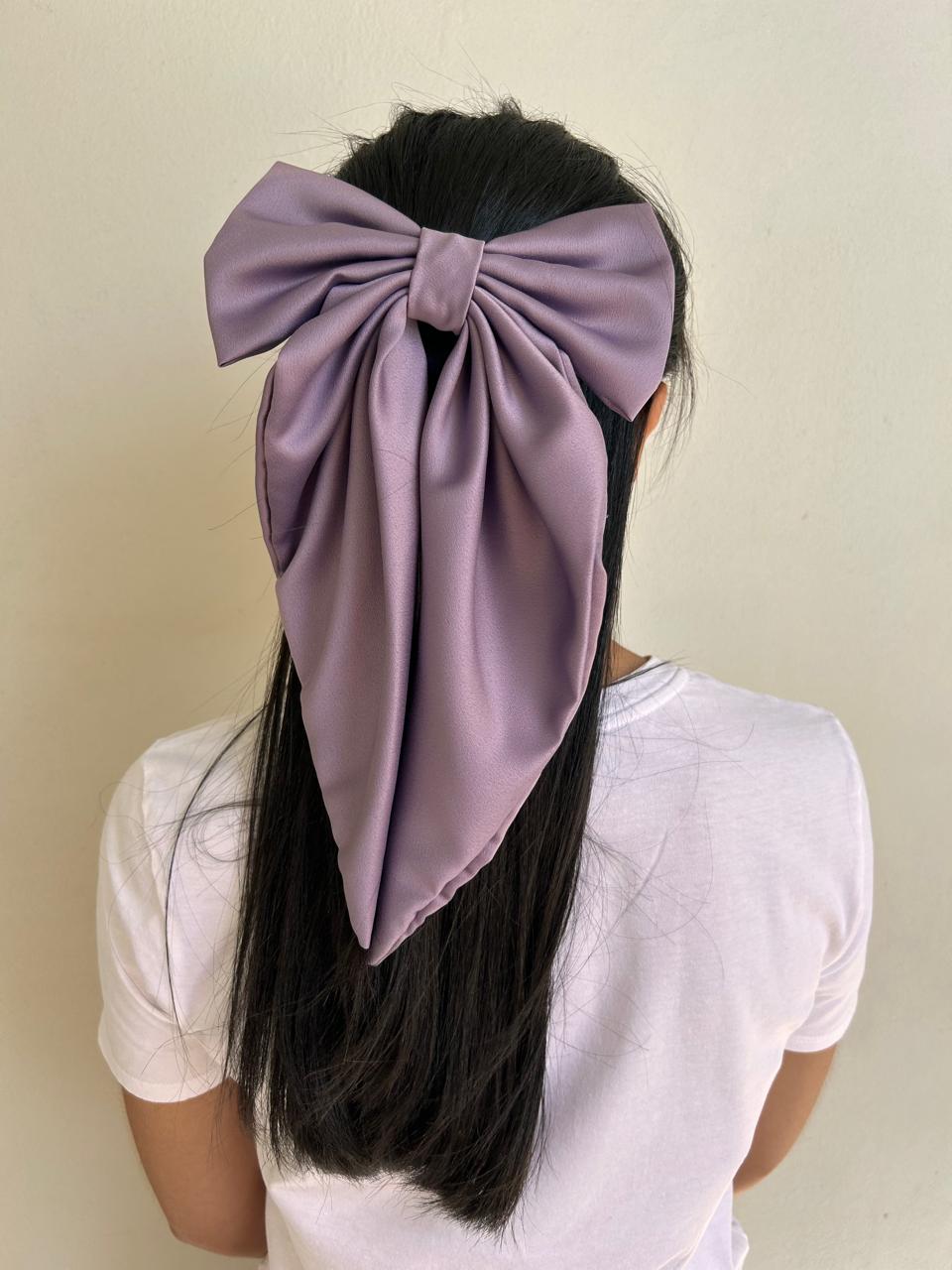 Purple Satin Bow