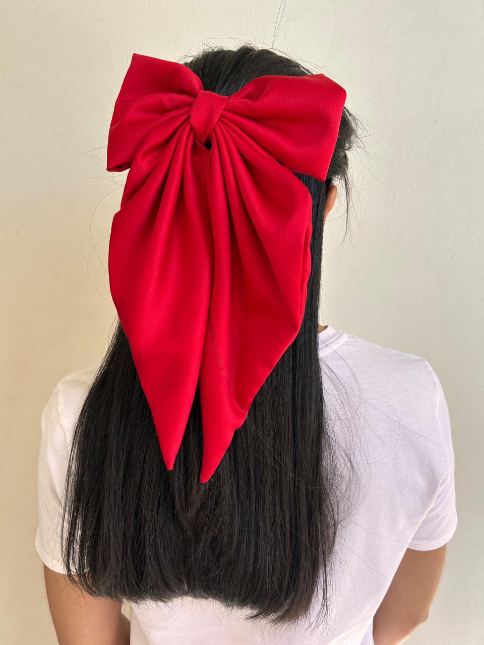 Red Satin Bow