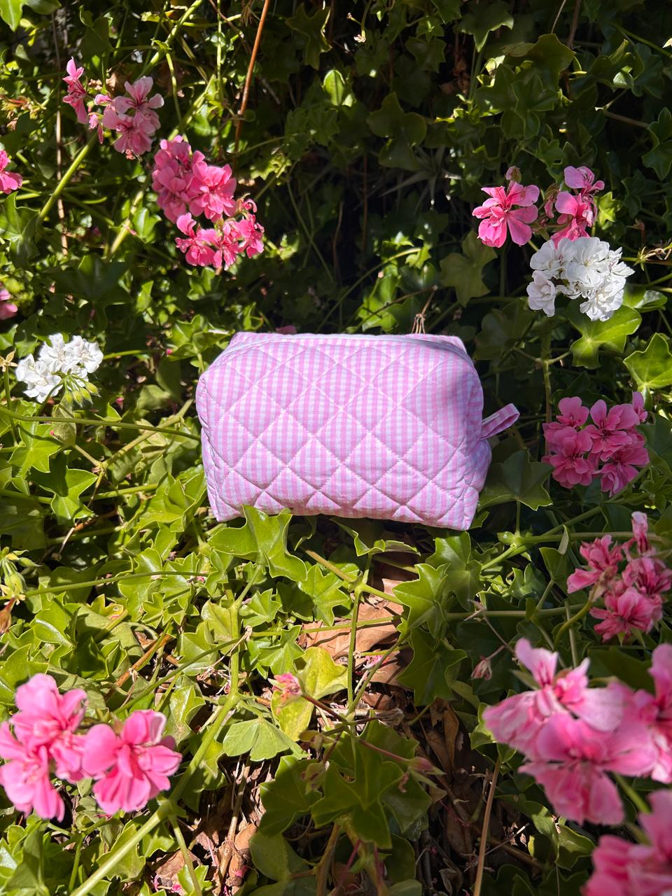Pink Gingham Box Pouch