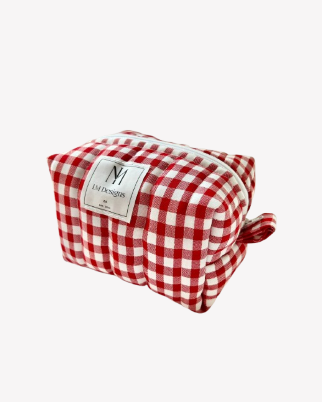 Red Gingham Box Pouch