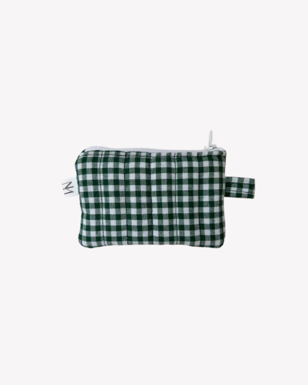 Small Gingham Green Pouch