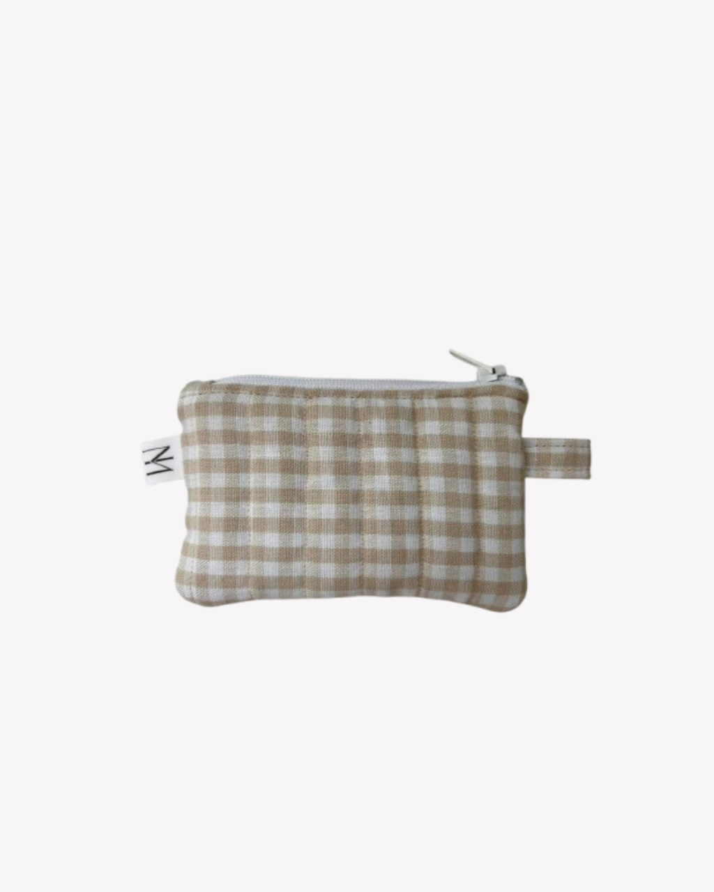 Small Gingham Beige Pouch