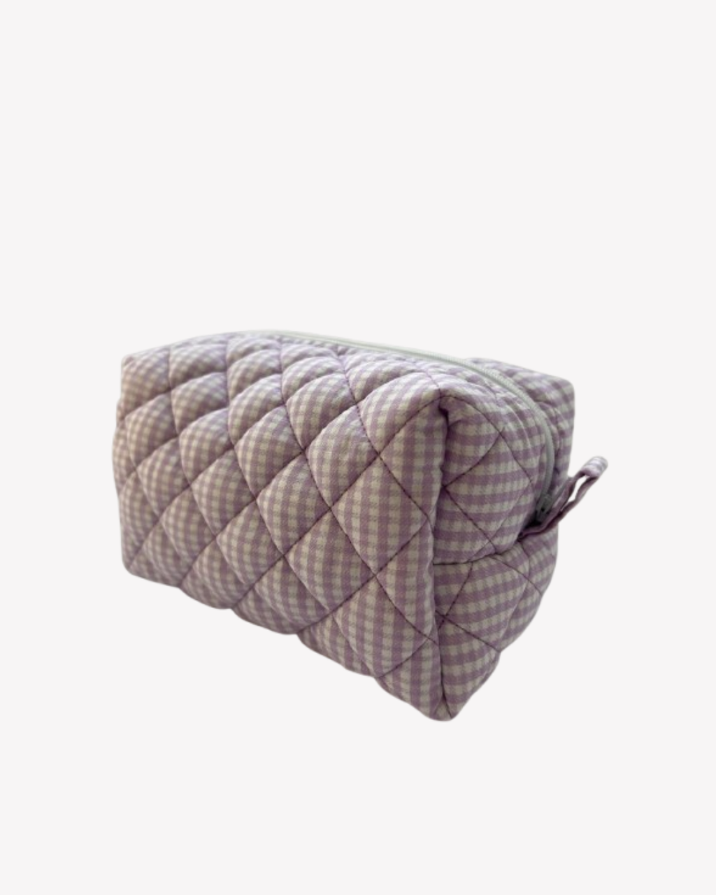 Purple Gingham Box Pouch