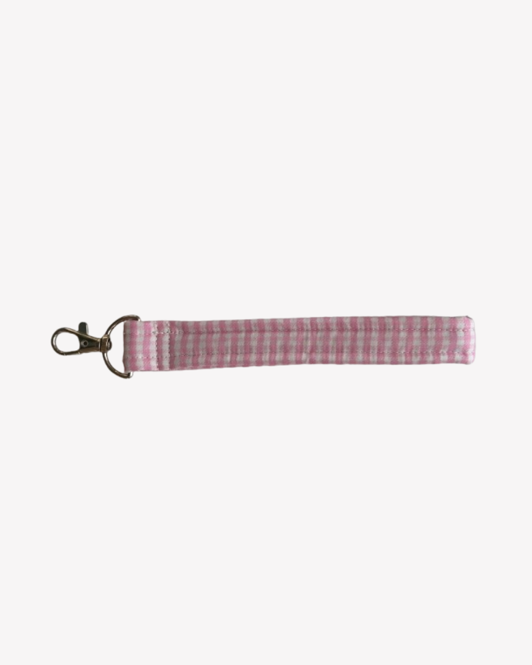 Pink Checkered Key Chain