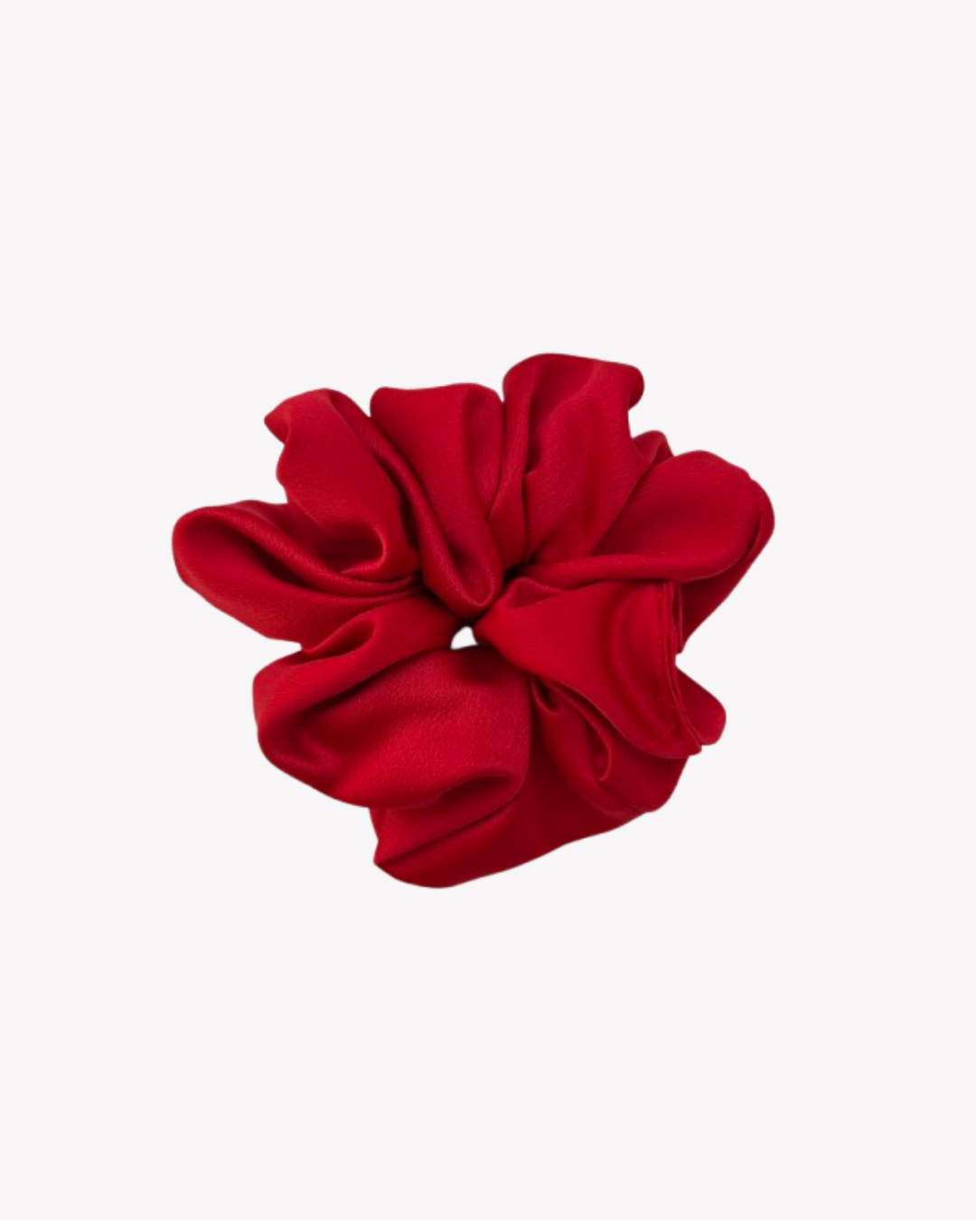 Small Red Satin Scrunchie