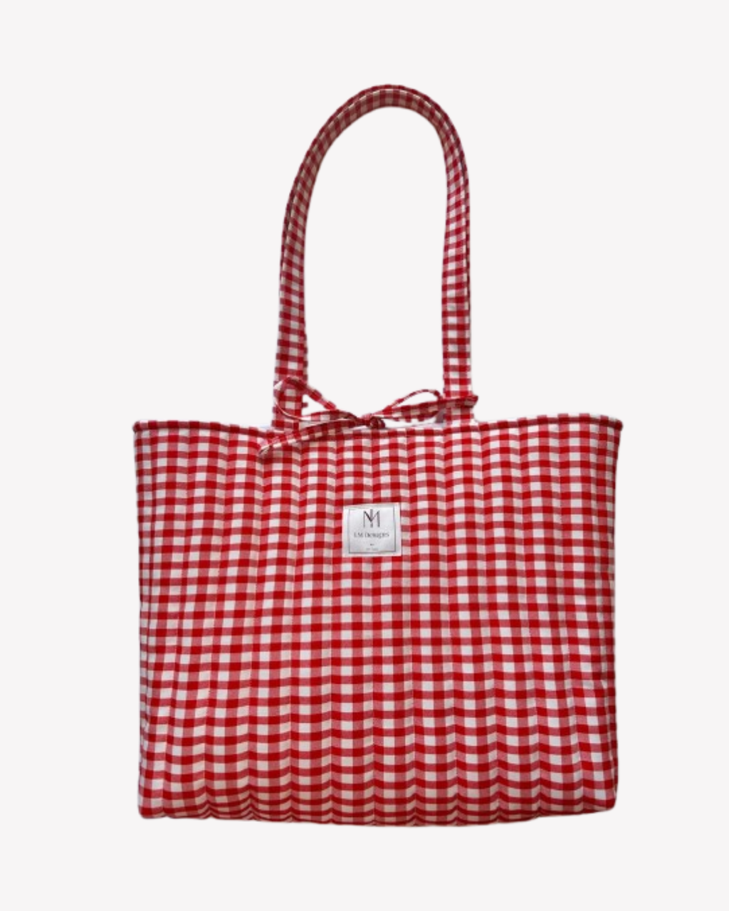 Red Gingham Tote Bag