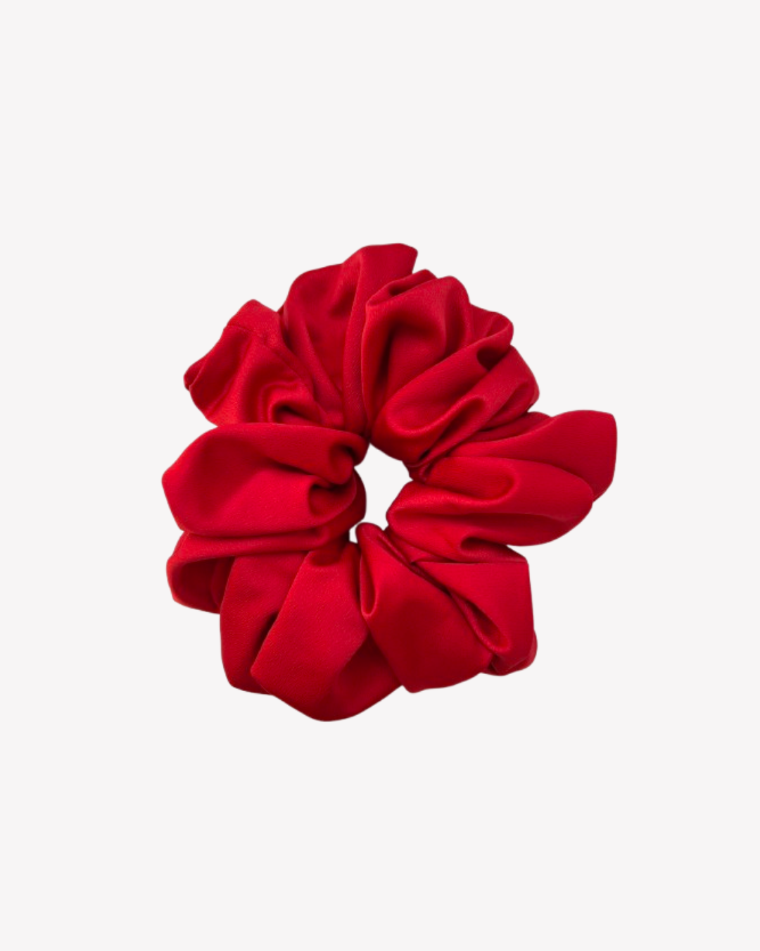 Large Red Satin Scrunchie