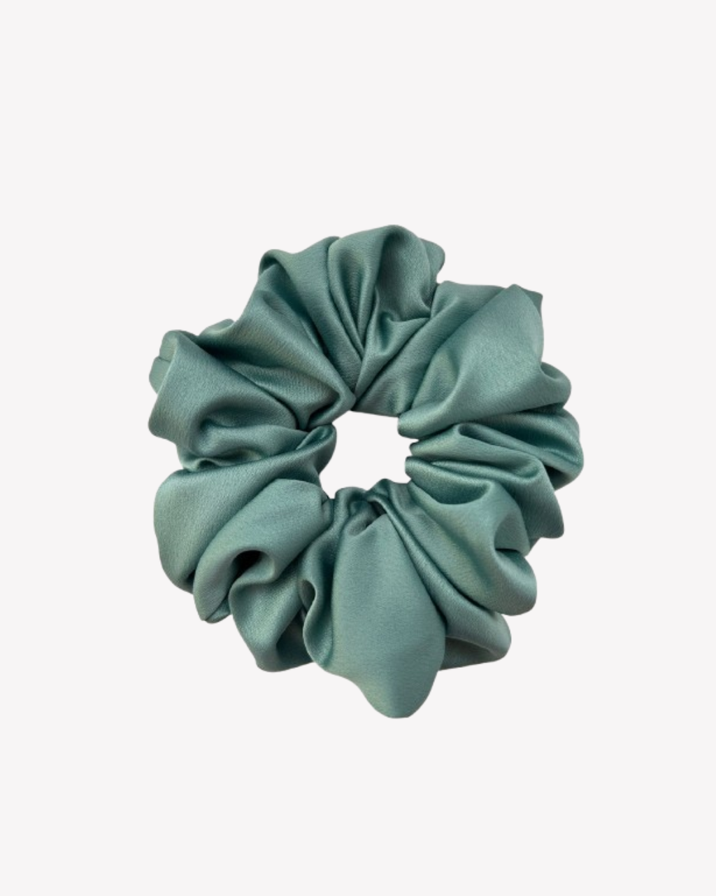 Large Turquoise Satin Scrunchie