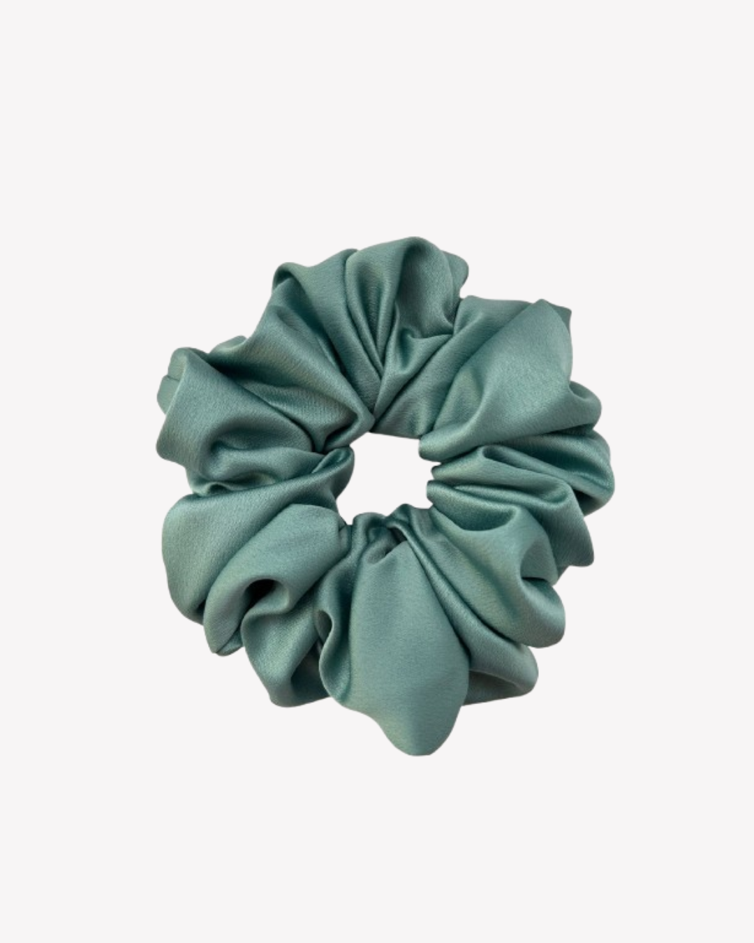Large Turquoise Satin Scrunchie