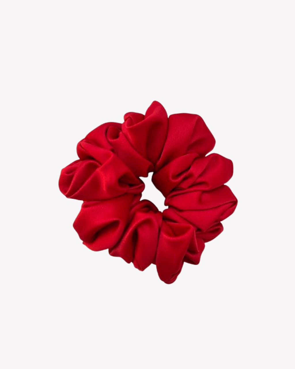 Medium Red Satin Scrunchie