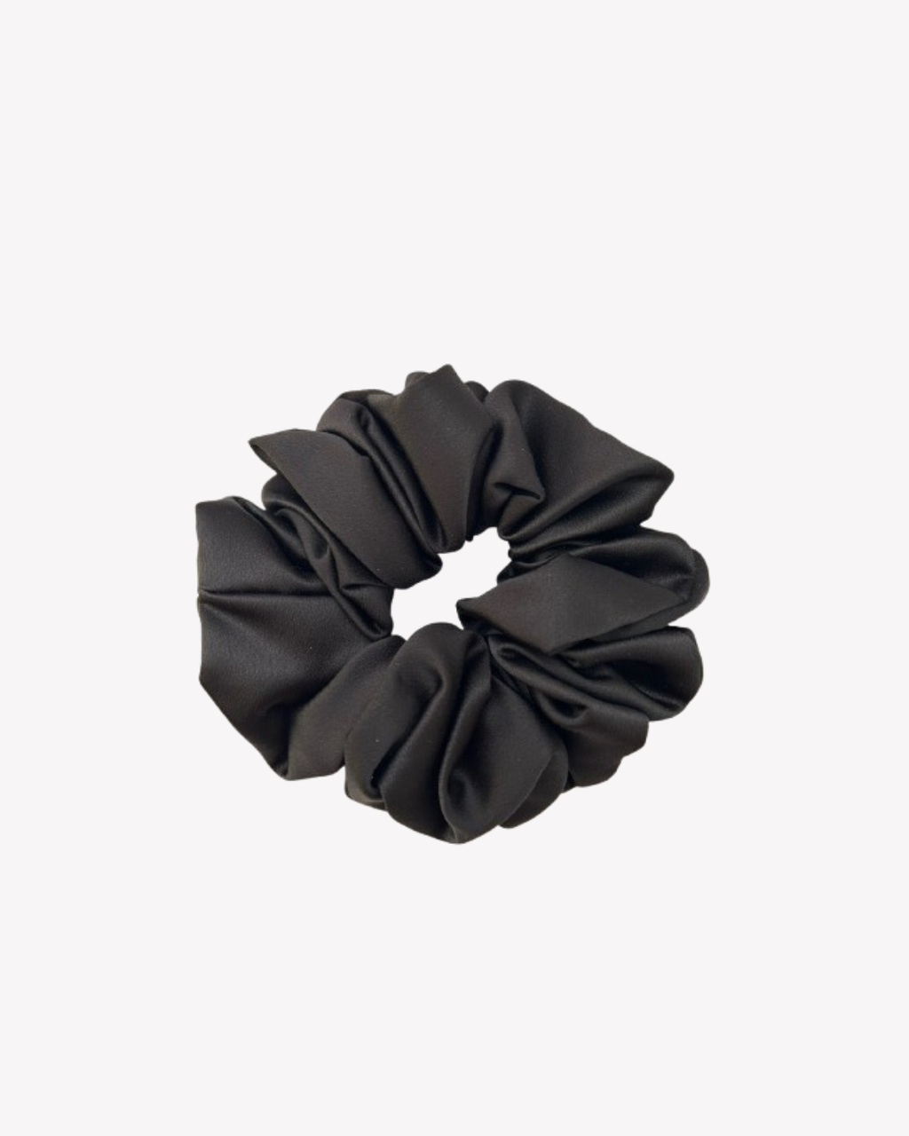Medium Black Satin Scrunchie