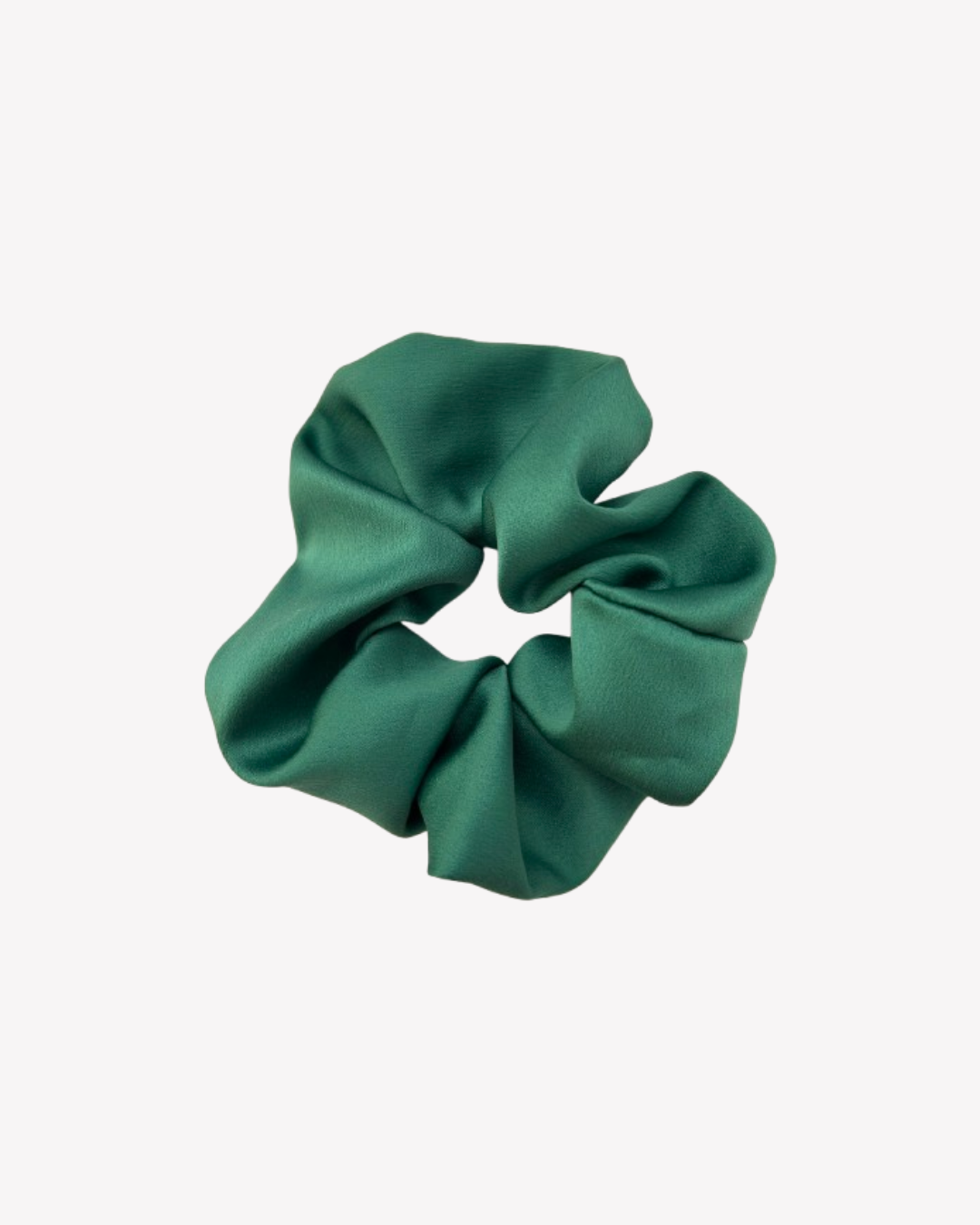 Small Green Satin Scrunchie