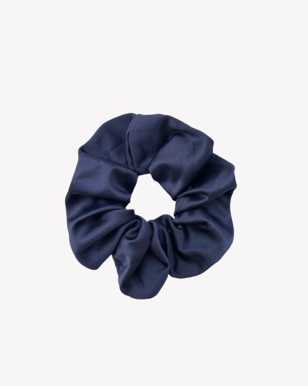 Small Blue Satin Scrunchie