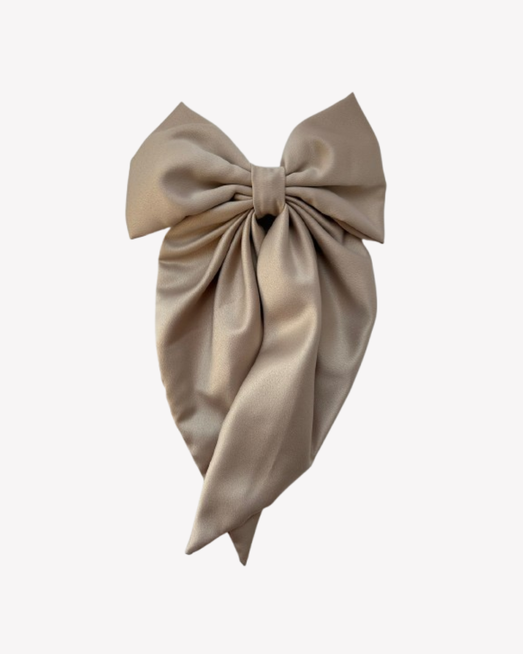 Beige Satin Bow
