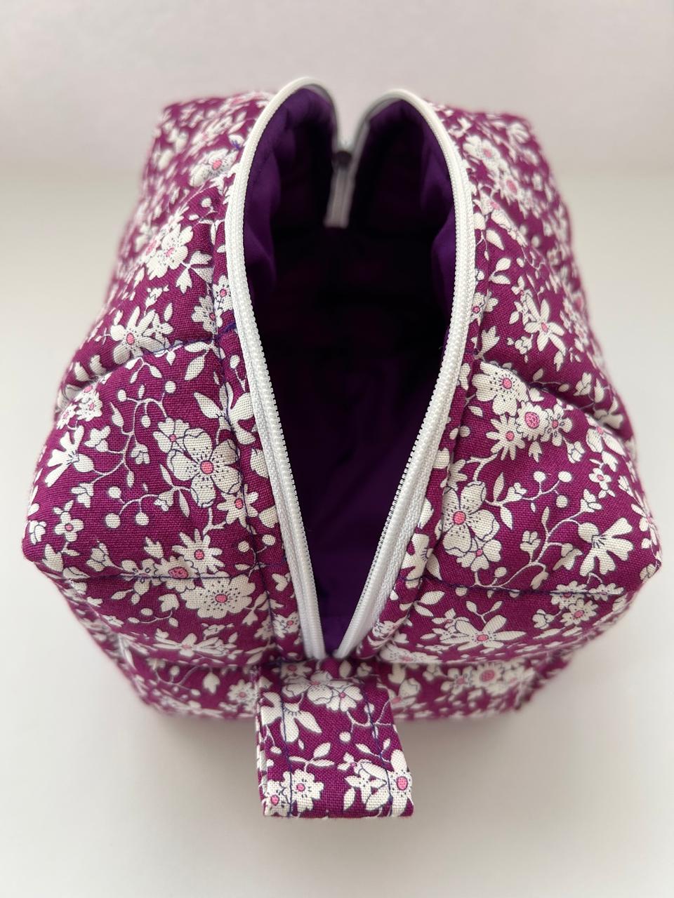 Purple Floral Box Pouch