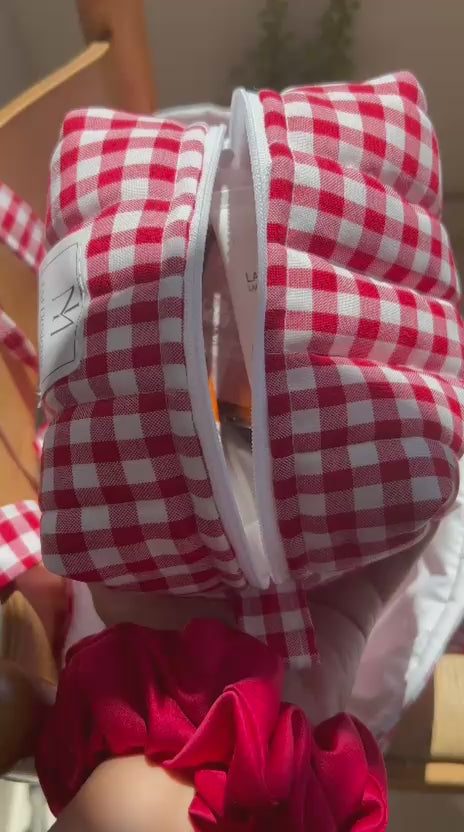 Red Gingham Box Pouch