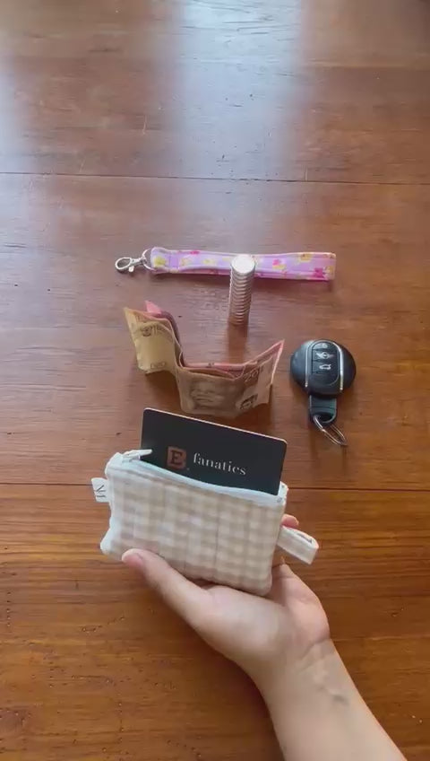 Small Gingham Red Pouch