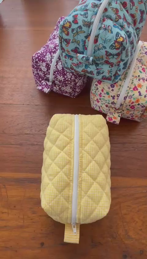 Yellow Checkered Box Pouch